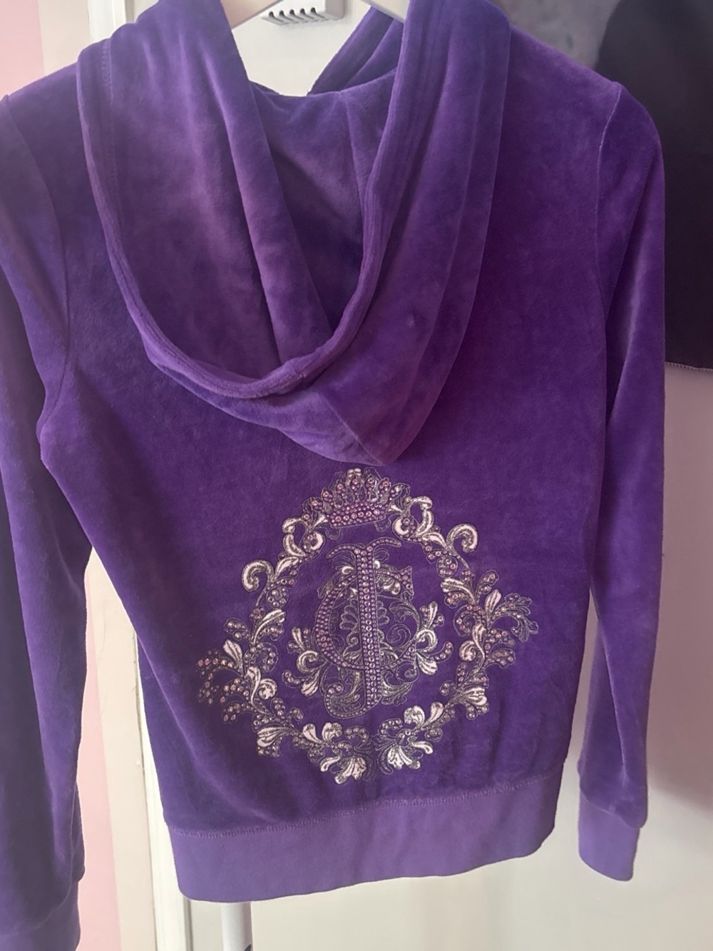 Juicy couture Purple Velour Hoodie with Embroidered back